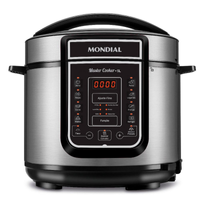 Imagem da oferta Panela de Pressão Elétrica 5 Litros Mondial Master Cooker PE38 Preta com Prata 127V