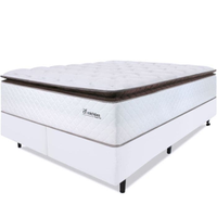 Imagem da oferta Cama Box Queen Colchão Molas Ensacadas com Pillow Top Extra Conforto 158x198x72cm Premium Sleep - BF Colchões