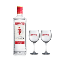 Imagem da oferta Gin Beefeater London Dry 750ml + 2 Taça de Vidro 550ml