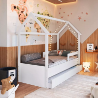 Imagem da oferta Cama Infantil Montessoriana Com Cama Auxiliar Branco Jb