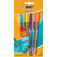 Imagem da oferta Caneta Esferografica BIC Cristal Intenso Fashion 6 Cores Ponta Grossa de 1.6mm