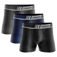 Imagem da oferta Kit 3 Cuecas Boxer Cavalera Original Sem Costura Original Poliamida