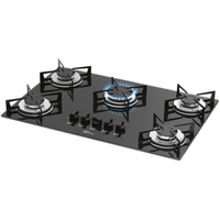 Imagem da oferta FISCHER COOKTOP À GÁS 5 BOCAS MESA VIDRO PRETA BIVOLT 1642-6985