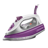 Imagem da oferta Ferro de Passar a Vapor Mondial FVN-01-P com Spray e Base Cerâmica Diamante Branco/Roxo - 110V