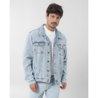 Imagem da oferta Jaqueta Jeans Masculina Denim Médio - Jeans Claro