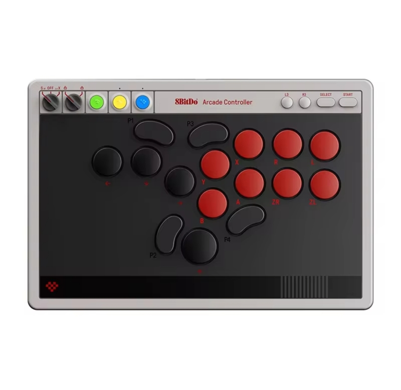 Controlador de arcade sem fio com todos os botões 8BitDo para Switch 12 e Windows interruptores mecânicos de baixo pe