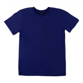 Imagem da oferta Camiseta Básica Infantil Azul Marinho Tam 8