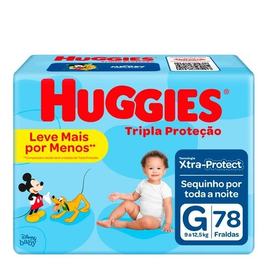 Imagem da oferta 4 Pacotes Fralda Huggies Tripla Proteção G