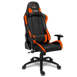 Imagem da oferta Cadeira Gamer Alpha Gamer Vega Até 150Kg Cilindro de Gás 4 Braço Ajustável Preto e Laranja