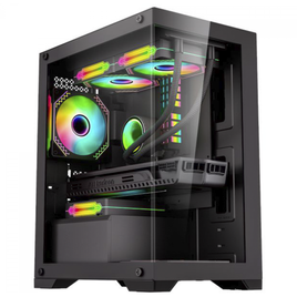 Imagem da oferta Gabinete Gamer K-MEX Poseidon CG-12H5 Mid Tower Vidro Temperado Micro-ATX Black Sem Fonte Sem Fan CG12H5RH0010B0X