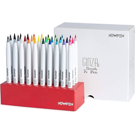 Imagem da oferta Caneta Ponta Pincel Newpen Ginza Pro Brush Pen - 30 unidades