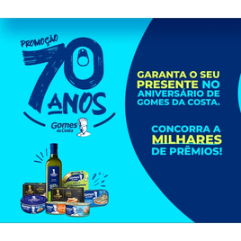 Imagem da oferta Concorra a Prêmios de até R$70mil - Promoção 70 anos Gomes da Costa