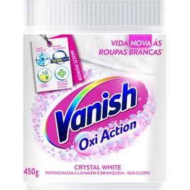 Imagem da oferta Vanish Tira Manchas Em Pó Crystal White Oxi Action 450G Para Roupas Brancas