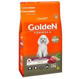 Imagem da oferta Ração Golden Formula Cães Adultos Raças Pequenas Carne e Arroz Mini Bits 1kg