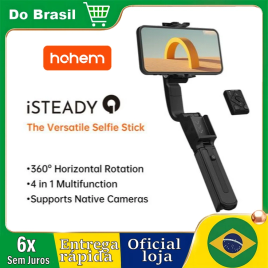Imagem da oferta Hohem Official iSteady Q Selfie Stick Ajustável Selfie Stand Suporte Ao Ar Livre Dobrável Gimbal Estabilizador Para ip