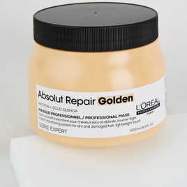 Imagem da oferta Máscara L'Oreal Professionnel Serie Expert Absolut Repair Gold Quinoa Cabelos Finos - 500ml