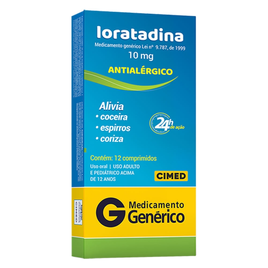 Imagem da oferta Loratadina Cimed Com 12 Comprimidos 10mg Generico