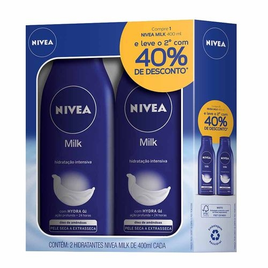Imagem da oferta Kit com 2 Hidratante Nivea Milk Pele Seca e Extra Seca - 400ml