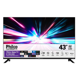 Imagem da oferta Smart TV 43" HDMI Roku TV Quad Core Philco