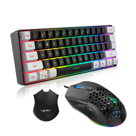 Imagem da oferta Kit Teclado Mecânico RGB 60% + Mouse Gamer RGB - HXSJ