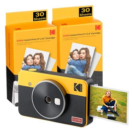 Imagem da oferta Câmera e Impressora Instantânea Mini Shot 2 Retrô Kodak Amarela - PM00S116A5