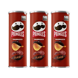 Imagem da oferta Kit Batata Pringles Churrasco 109g 3 Unidades