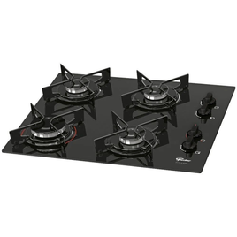 Imagem da oferta Cooktop Fit Line Fischer 4 Bocas Vidro Preto Chama Rápida Bivolt 26342 -