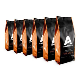 Imagem da oferta Kit 3 kg café torrado em grãos américa premium - 500g