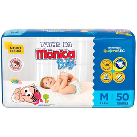 Imagem da oferta Fralda Turma da Mônica Baby Mega M 50 Unidades