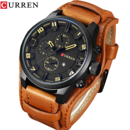 Imagem da oferta Curren-Relógio Quartzo Impermeável Masculino Relógio de Pulso Empresarial Fashion Luxo Casual Date Top Brand Watches