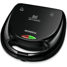 Imagem da oferta Sanduicheira Fast Grill e Sandwich Mondial Preto 750W 220V - S-12