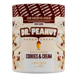 Imagem da oferta Suplemento em pasta Dr Peanut Power cream pasta de amendoim Power cream sabor cookies and cream em pote de 650g