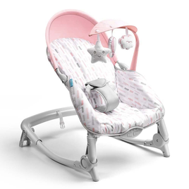 Imagem da oferta Cadeirinha de balanço para bebê Multikids Spice dobrável Rosa - BB293