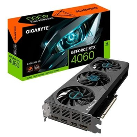 Imagem da oferta Placa de Vídeo RTX 4060 EAGLE OC Gigabyte NVIDIA GeForce 8GB GDDR6 DLSS Ray Tracing - GV-N4060EAGLE OC-8GD