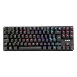 Imagem da oferta Teclado Mecanico Gamer Mancer Shade Mk2 Rainbow S/ Huano Red Cor de teclado Preto Idioma Português Brasil