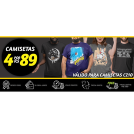 Imagem da oferta Seleçao 4 Camisetas por R$ 89,00