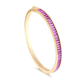 Imagem da oferta Bracelete Cravejado de Zircônias Rosas Folheado em Ouro 18k