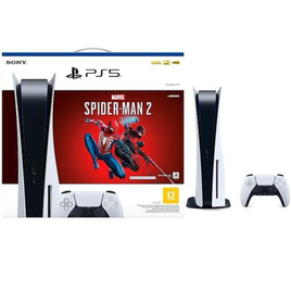 Imagem da oferta PlayStation 5 Standard Edition Branco + Marvels Spider Man 2 + Controle Sem Fio Dualsense Branco