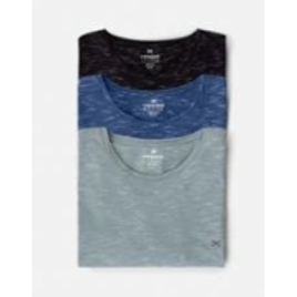 Imagem da oferta Kit Camiseta Hering Básica Em Malha Jet Com Bordado Masculina 3 Peças - Tam P