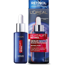 Imagem da oferta Sérum Facial Antirrugas L'Oréal Paris Revitalift Retinol Noturno 30ml Reduz Rugas Uniformiza Tratamento Antissinais Ru