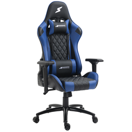 Imagem da oferta Cadeira Gamer SuperFrame Knight Reclinável Preto e Azul