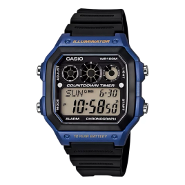 Imagem da oferta Relógio Casio Masculino Digital Quadrado Ae-1300wh-2avdf Cor da correia Preto Cor do bisel Preto Cor do fundo Cinza