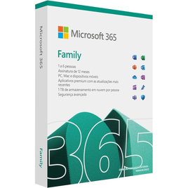 Imagem da oferta Microsoft 365 Family Office 365 Apps 1TB na Nuvem por Usuário até 6 Usuários Assinatura Anual