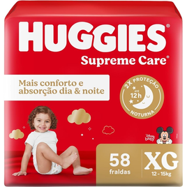 Imagem da oferta Fralda Huggies Supreme Care XG 58 unidades