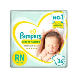 Imagem da oferta Fralda Pampers Premium Care RN Até 4kg 36 Unidades - Fralda Descartável