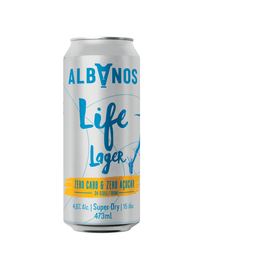 Imagem da oferta Cerveja Albanos Life Lager Super Dry 473ml