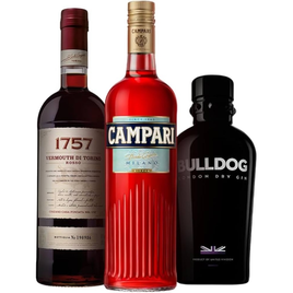 Imagem da oferta Combo Negroni Premium - Campari + Gin Bulldog + Vermouth 1757