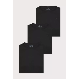 Imagem da oferta Kit 3 Camisetas Masculinas Básicas Algodão Polo Wear Preto