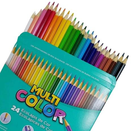 Imagem da oferta Lápis De Cor Multicolor - Faber Castell Escolar 24 Cores