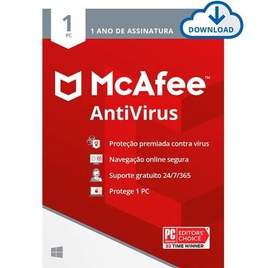 Imagem da oferta McAfee Antivírus Proteção para 1 Dispositivo - 1 ano